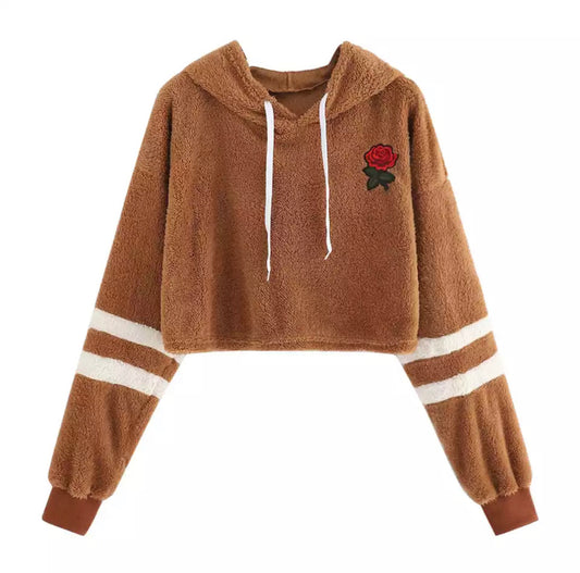 Derose Plush Fleece Rose Jacket - DeRoseDeluxe