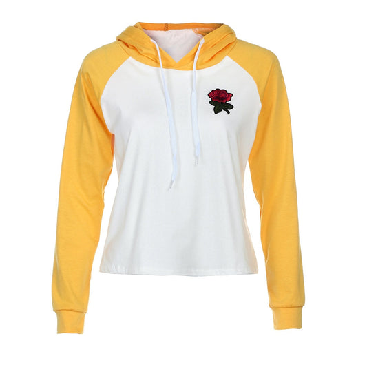 White/Yellow Rose Hoodie - DeRoseDeluxe