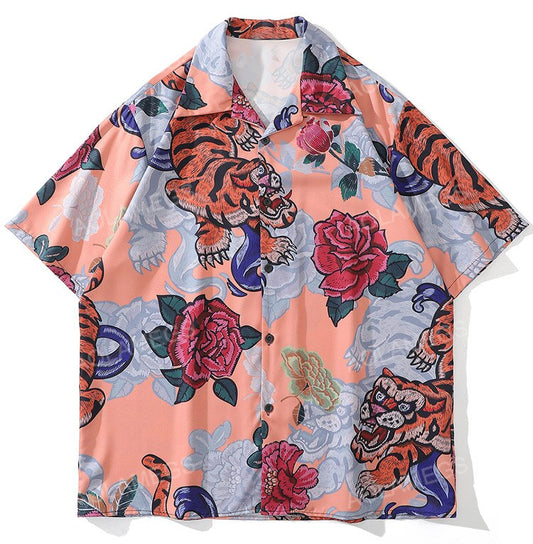 Rose Tiger Aloha Shirt