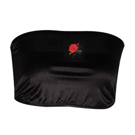 Velour Rose Tube Top